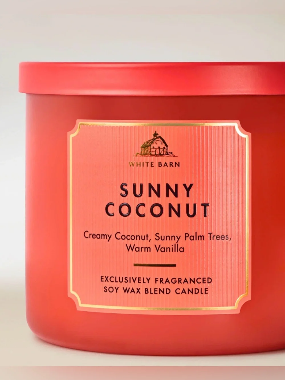 Bath & Body Works White Barn Sunny Coconut 3-Wick Candle White Barn